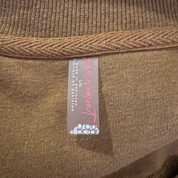 Free People Movement Adeline Pullover 1/4Zip Sweatshirt size L - Picture 8 of 10